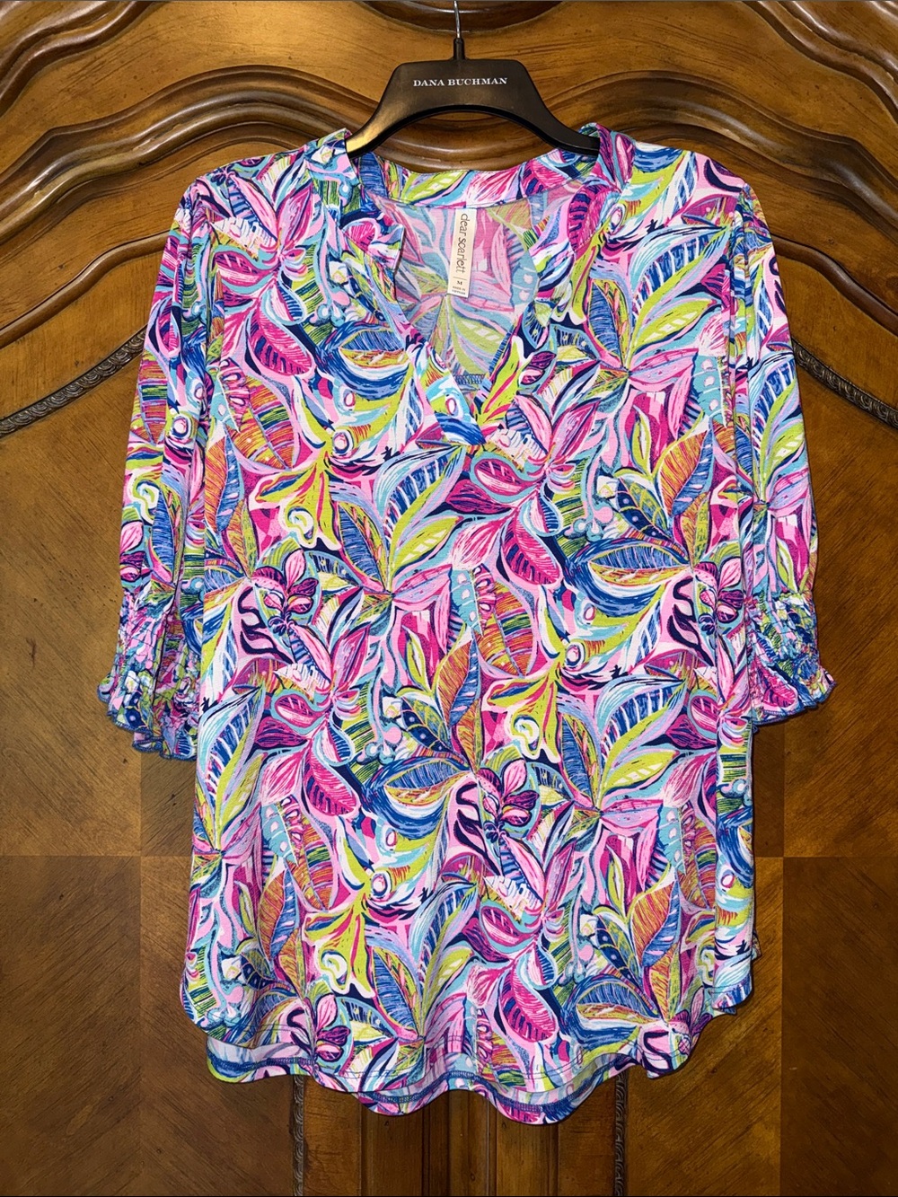 Scarlett Pink Multi Floral V-Neck Blouse